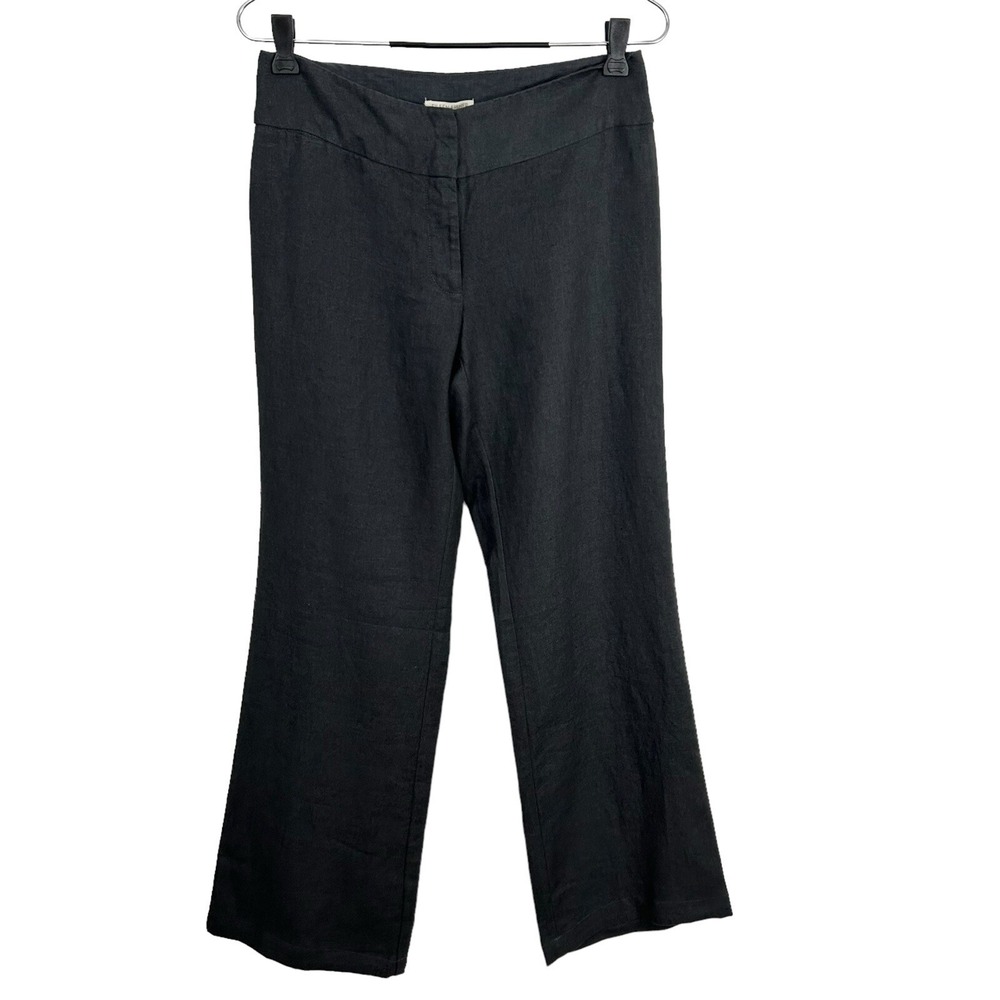 EILEEN FISHER Linen Dress PANTS PP XS Petite Gray Straight Minimalist Office